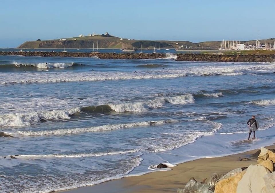 Surfer's Beach with Pillar Point Harbor in Distance. (2 Blocks from Apartment)