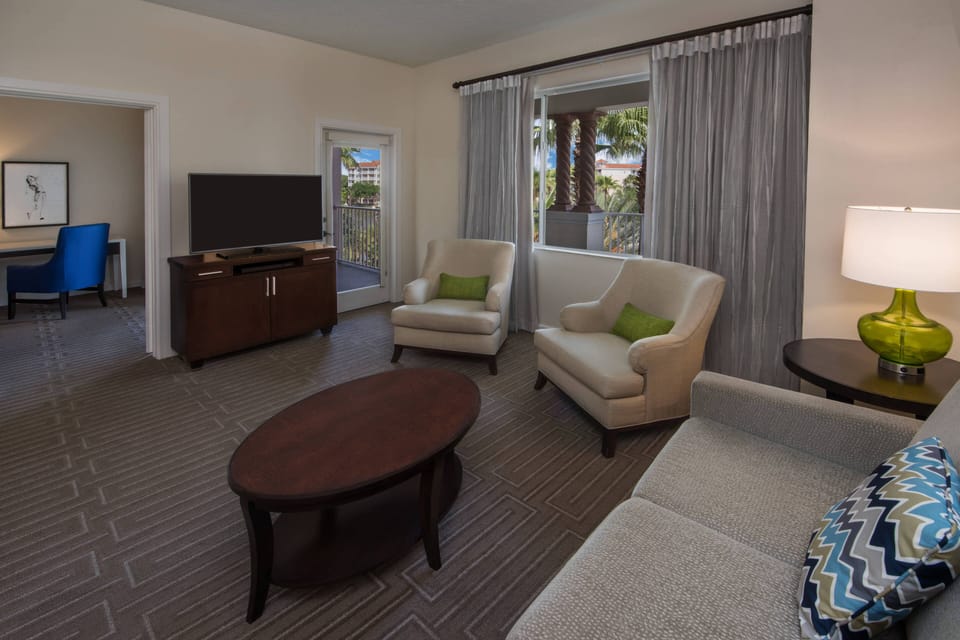 living room with pull out sofabed