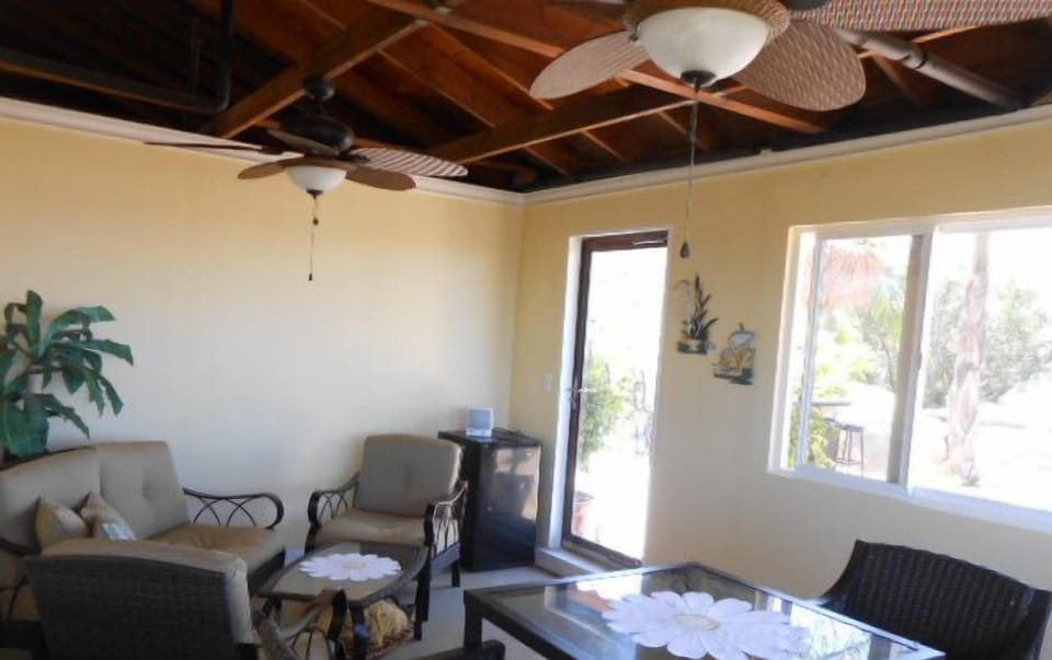 Cozy Sun Room with direct TV and views.