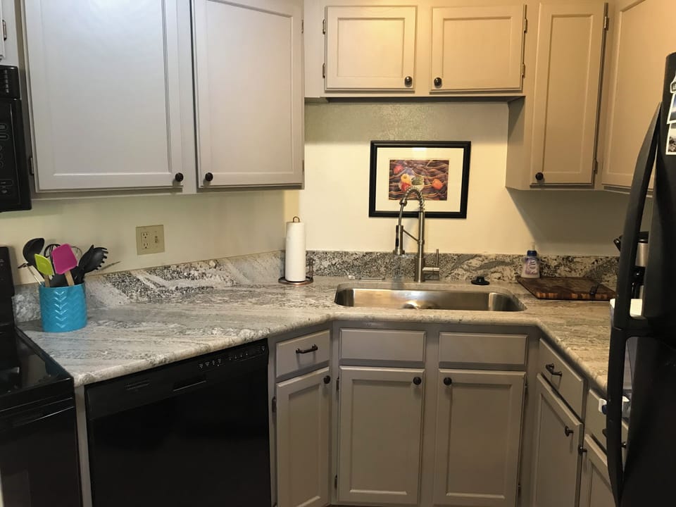 Kitchen with granite countertop