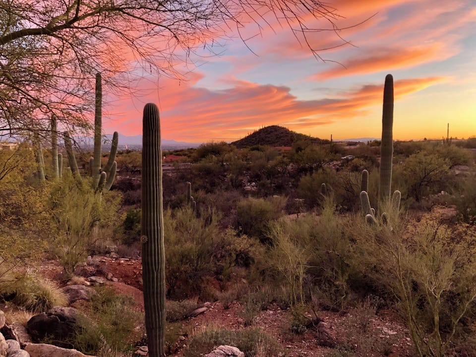 Sunset at Canyon View at Ventana from the parking lot