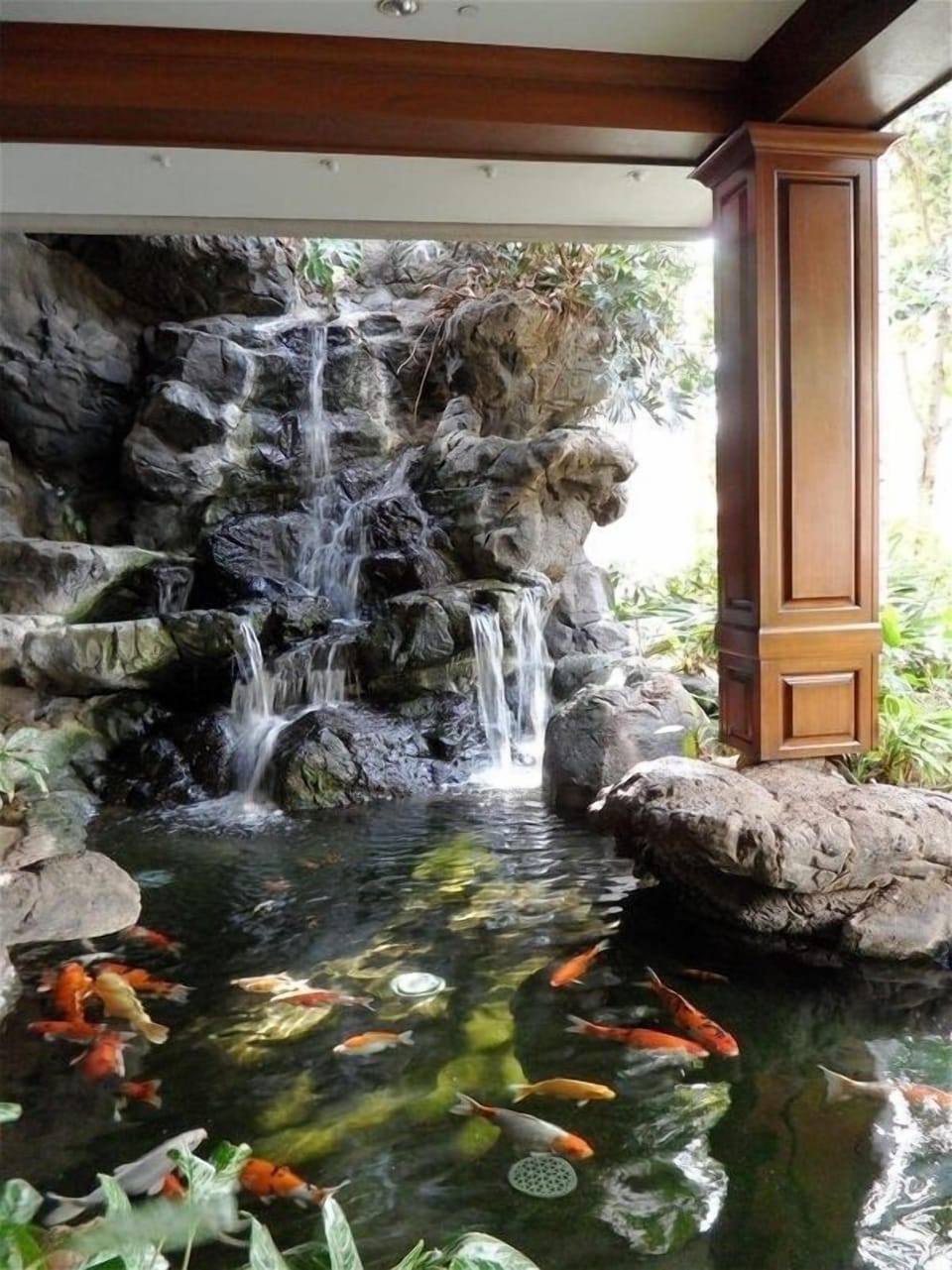 Lobby Waterfall and Koi Pond