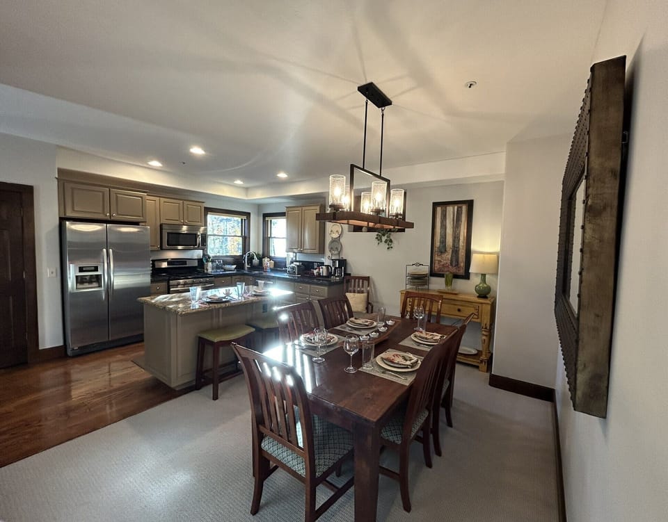 Kitchen and dining area