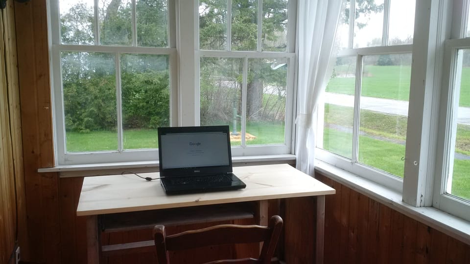 Grab a seat in the Sun room to catch up on email