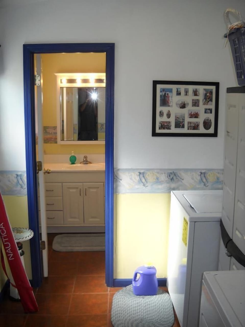 Laundry room and back bath and walk in shower
