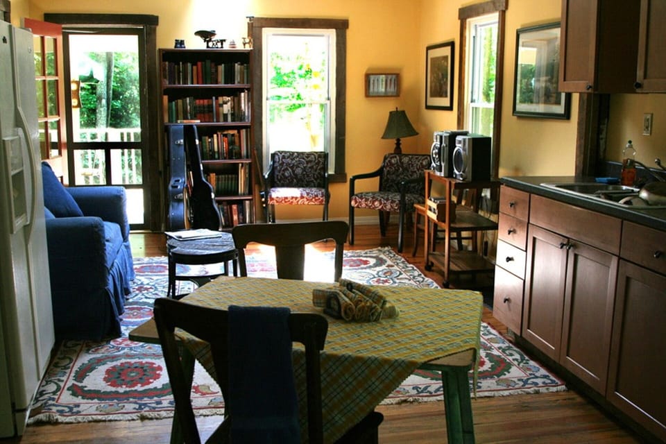 View of the kitchen area