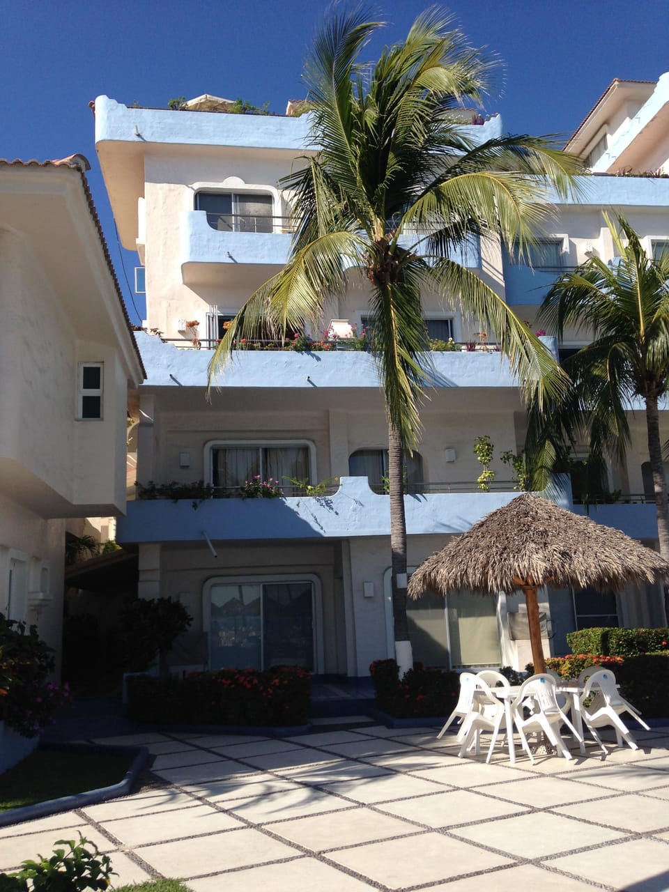 Our condo.Top 3 Floors. Rooftop patio just visible.
