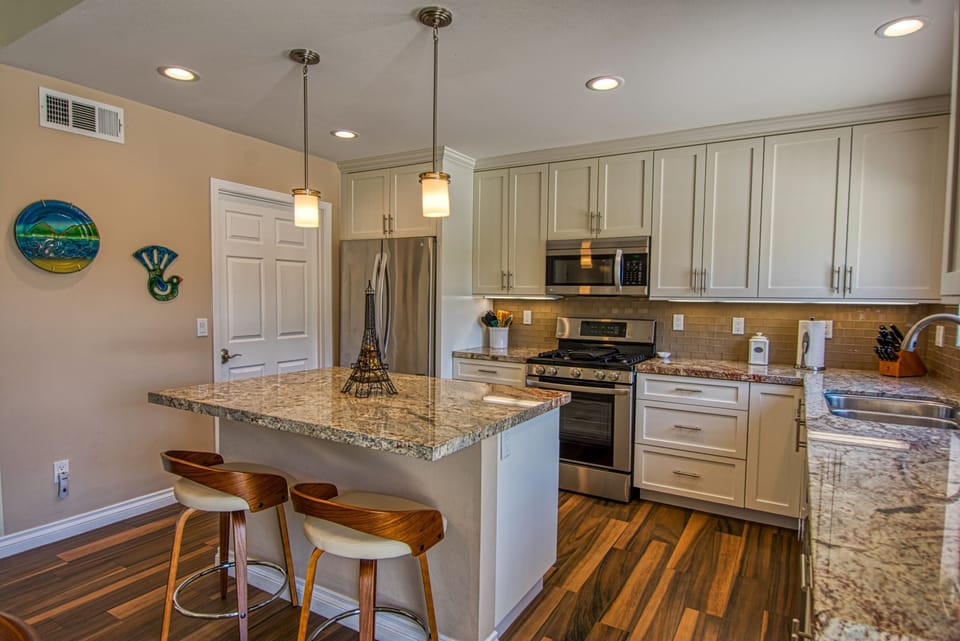 Room to move around and plenty of counter space.