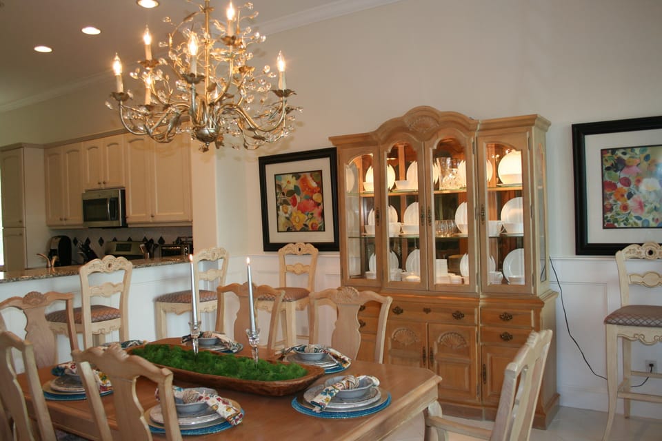 Kitchen opens to entertaining spaces