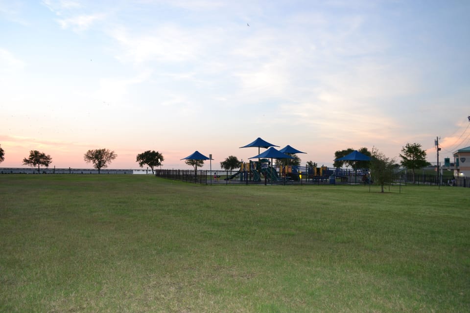 Gated park at Bonnabel Boat Launch on Lake Pontchartrain