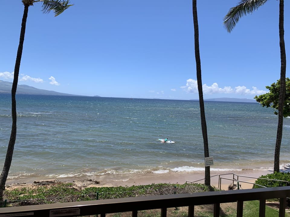 Another view of the gorgeous, sandy beach just steps from our unit. 
