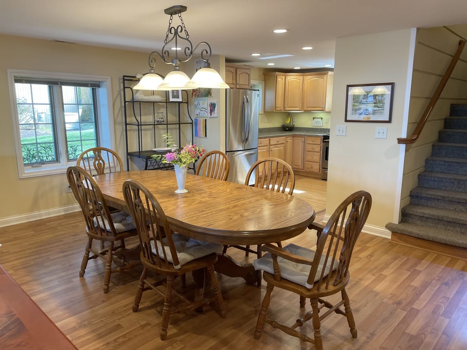 Plenty of space to pull up extra chairs for family dinners or game nights!