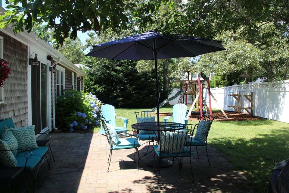 Large backyard with playground