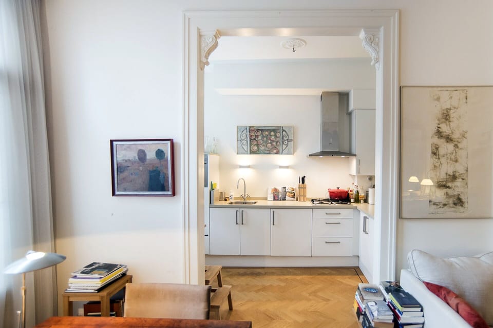 Kitchen entrance with original 1900 ornaments