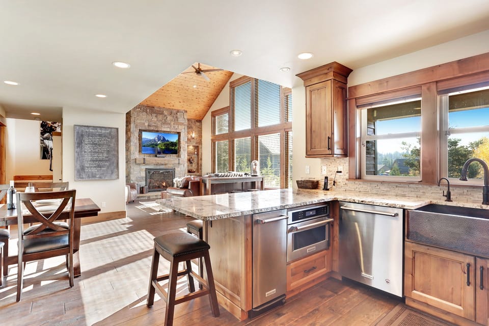 Kitchen open to the living area