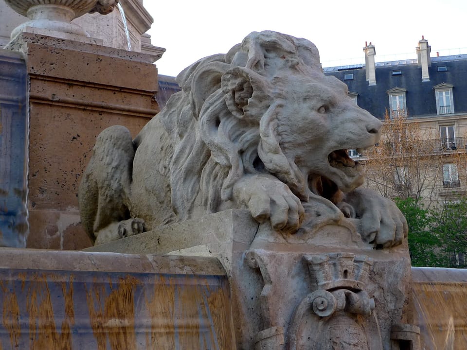 Saint Germain - Fontaine St Sulpice close up