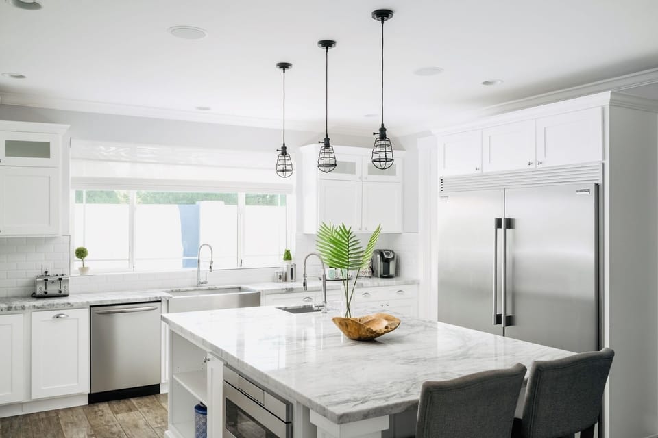 Fully-equipped chef's kitchen will make you never want to leave this house! (But if you do, we can recommend several great restaurants nearby!) Enjoy your favorite music with Sonos surround sound while you prepare a home-cooked meal with friends.