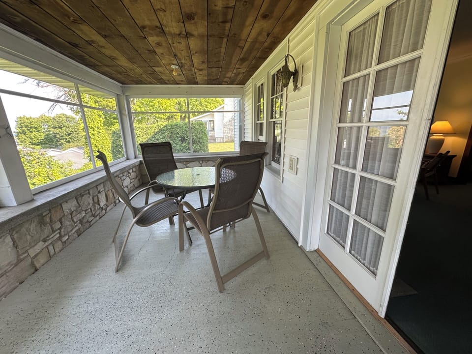 Enjoy the screened porch.