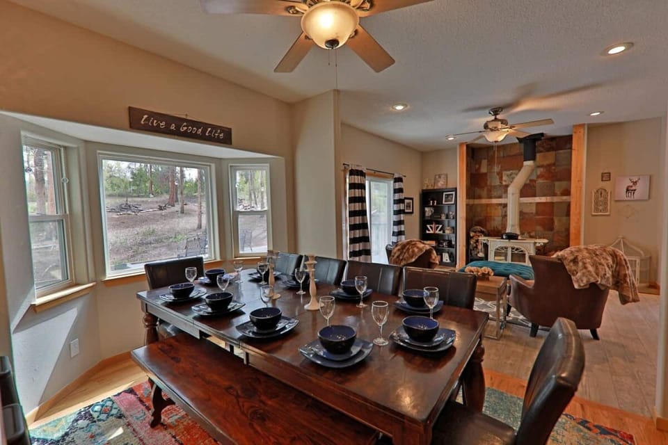 Kitchen and dining area open to our sitting area. 