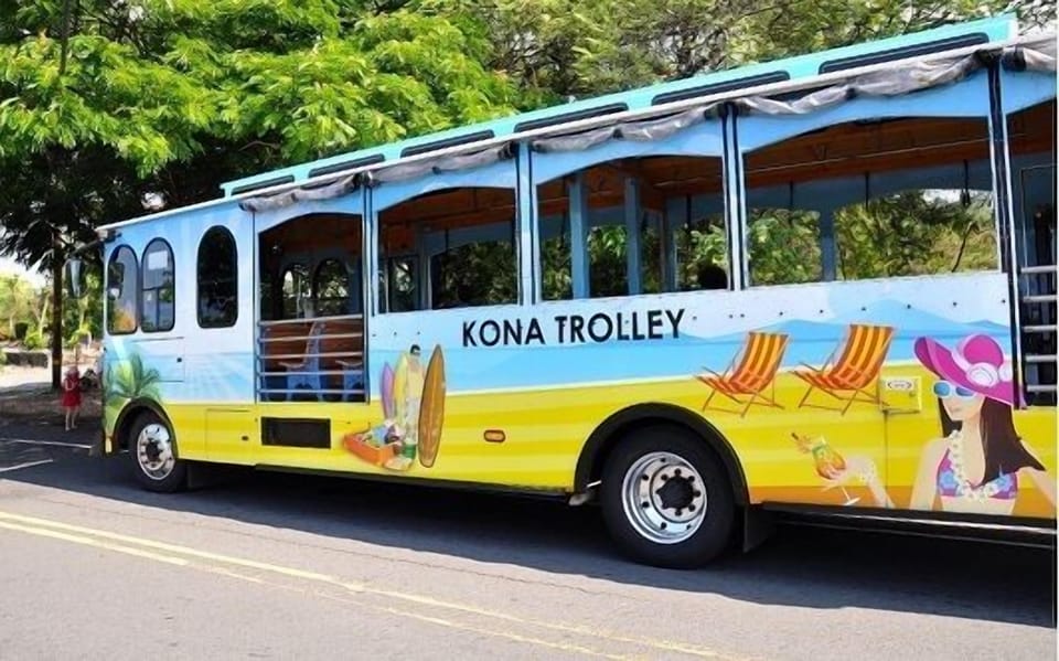 Take the open air trolley to Kona Village and enjoy the scenery. 