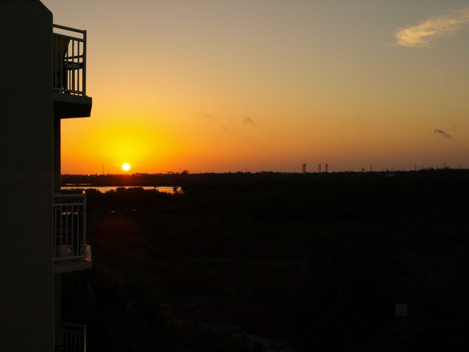 Sunset view from the private balcony