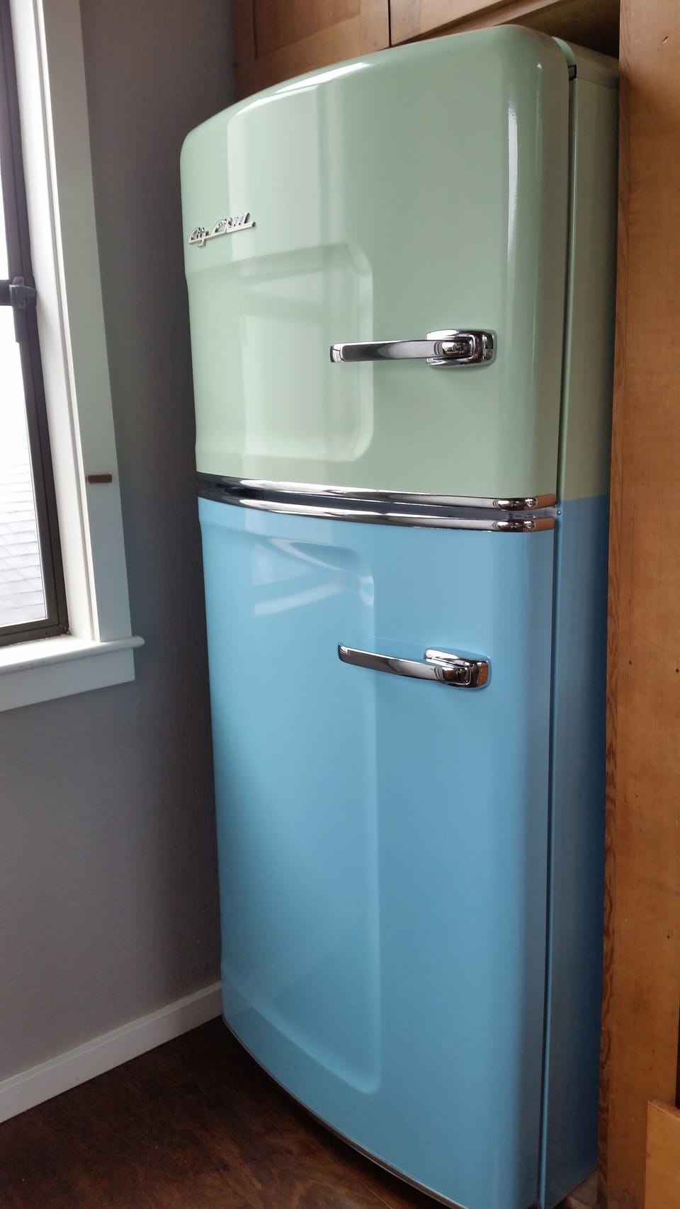 The Cutest Frig in the Village...Big Chill. Has Ice Maker.
