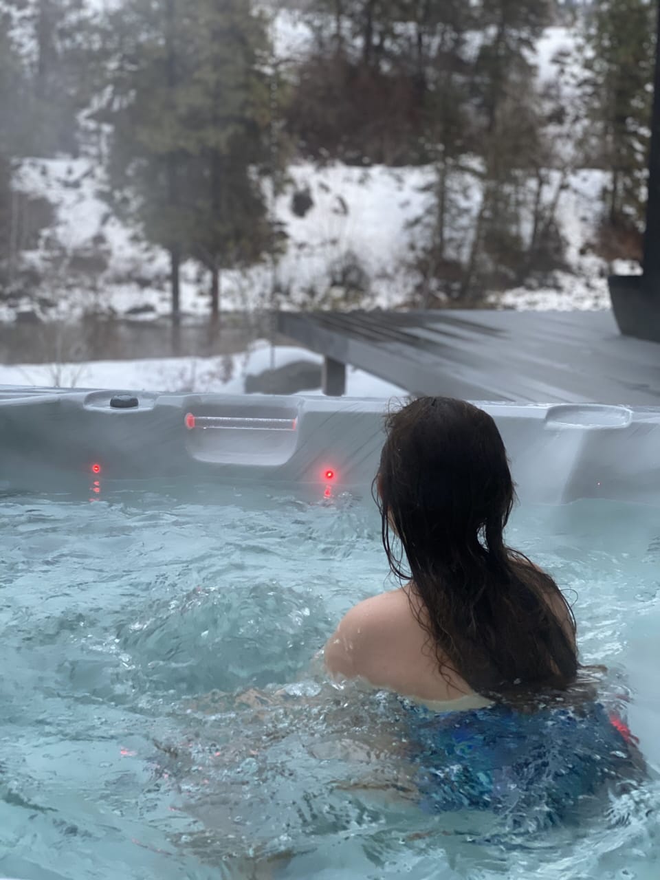 Great river views from the hot tub