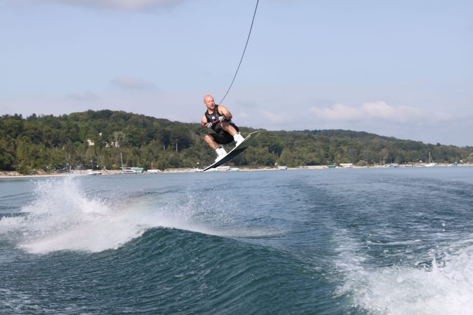 Lake Charlevoix fun two blocks away