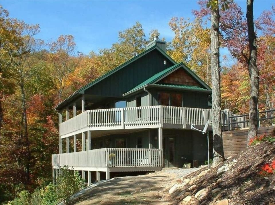 Our doubledeck'r.  Hot Tub is at far end of lower deck.