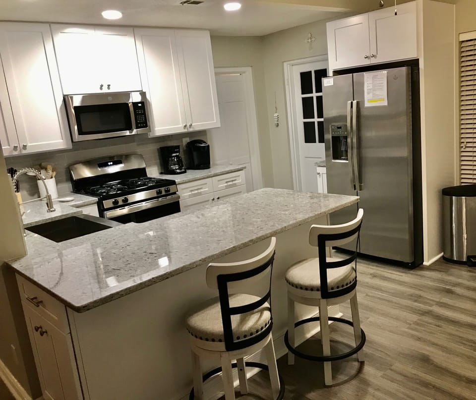 Brand new kitchen stocked w everything you will need to make a great meal! 