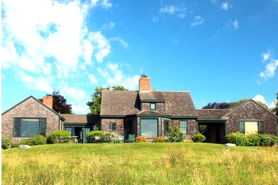View from the ocean; main house, studio & addition