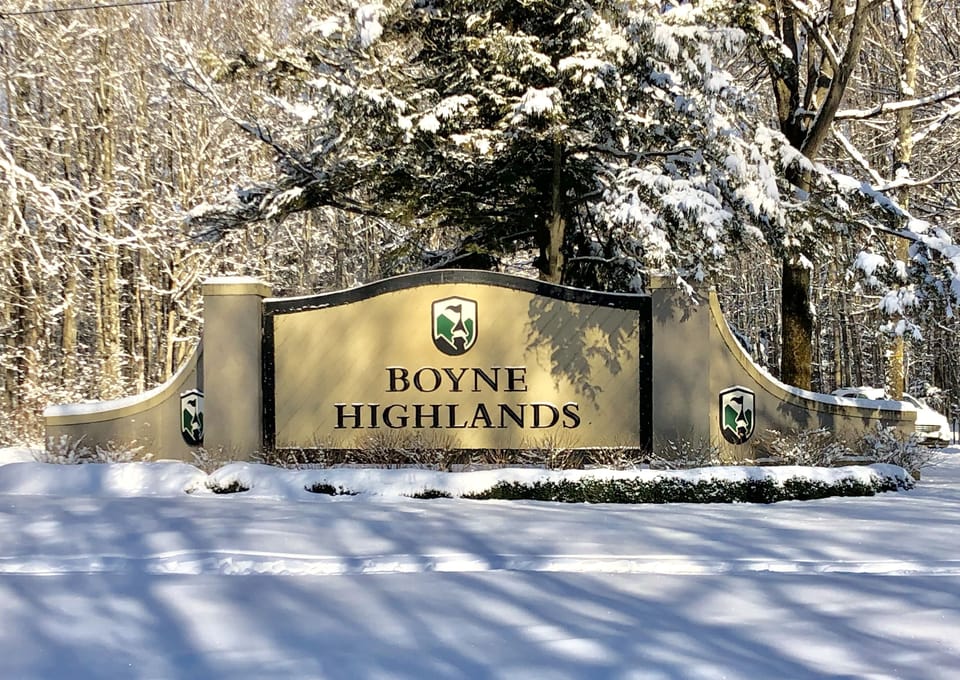 Entrance to beautiful Boyne Highlands.