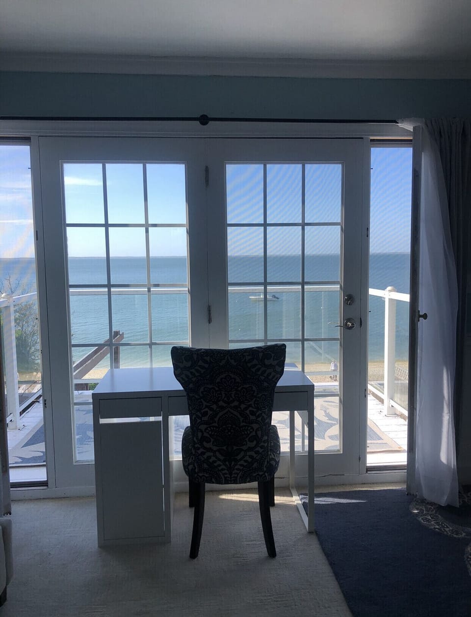 Work space  in master bathroom looking at the water !! 