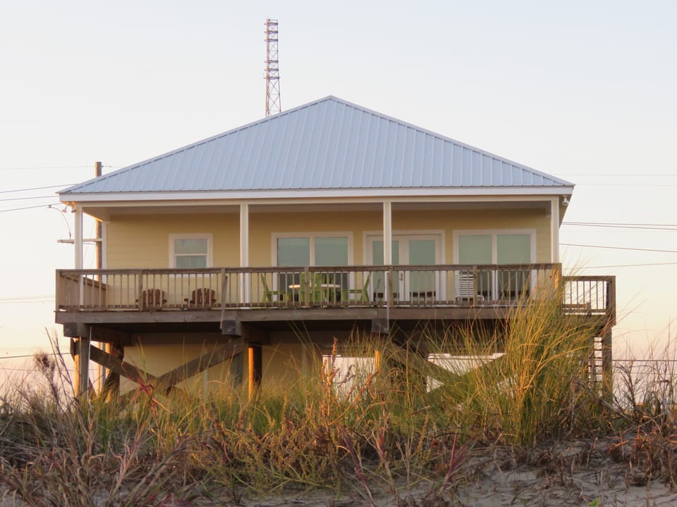 View of the house from the beach