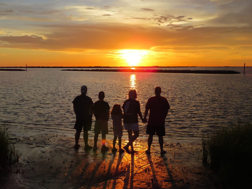 Beautiful sunset at kayak launch