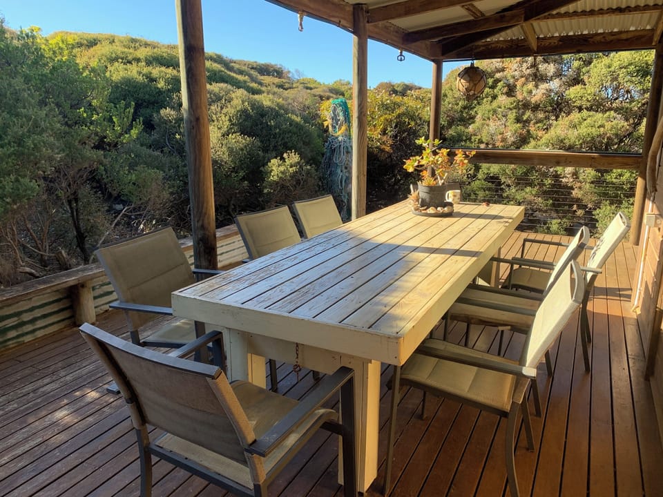Morning sunshine on the deck