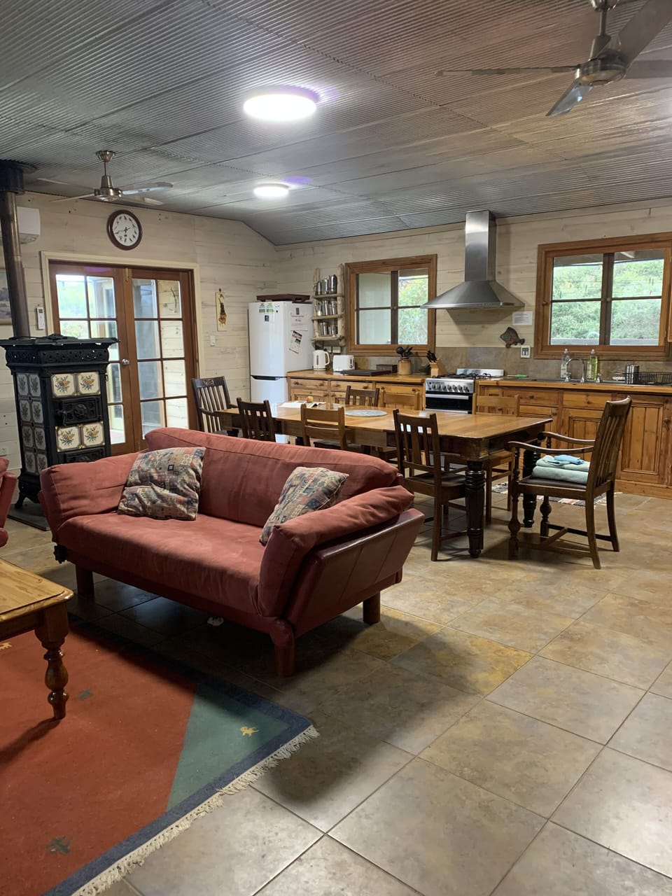 Open-plan living area and kitchen