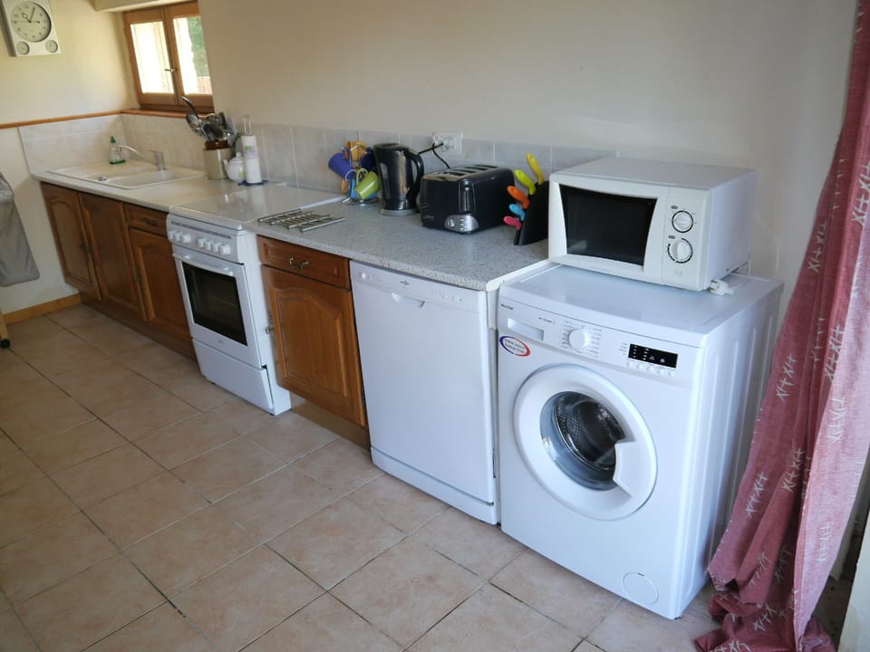 Kitchen with all modern appliances.