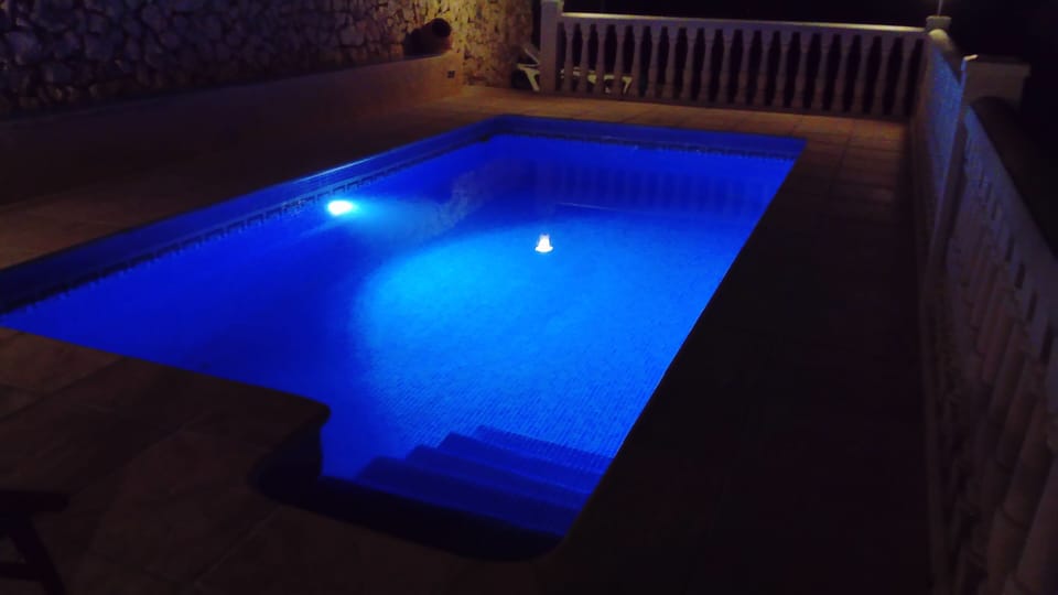 The pool at night