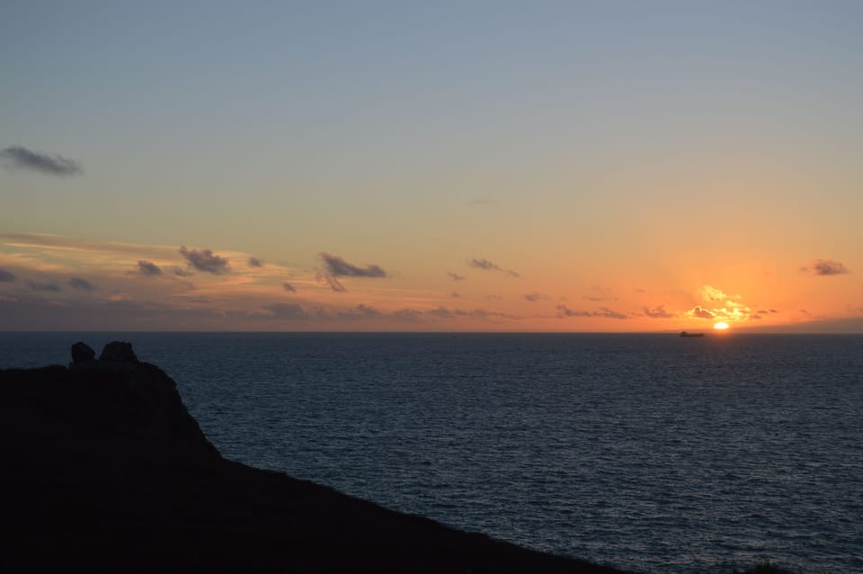 Sunset on the cliff top path