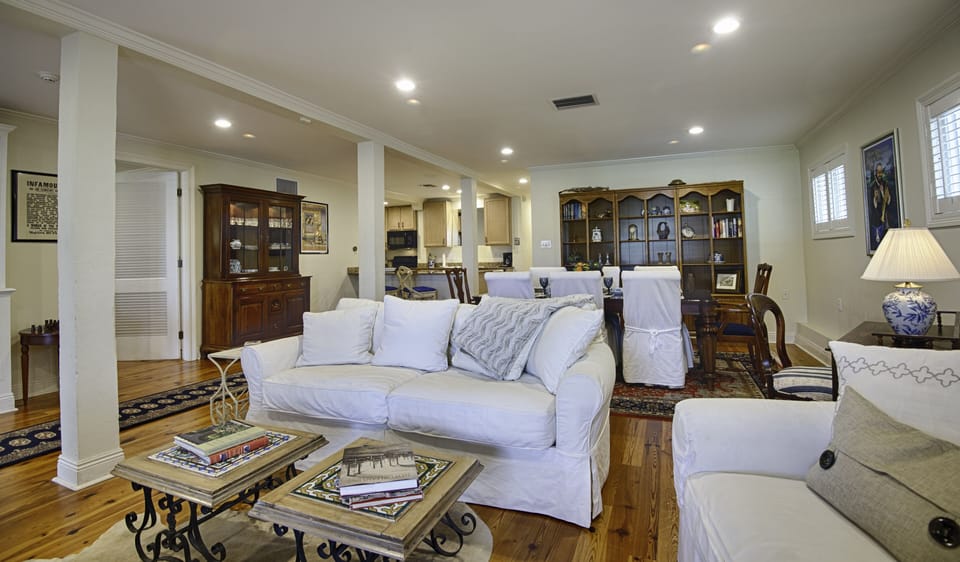 Historic home has antiques and comfortable furnishings throughout the home. 
