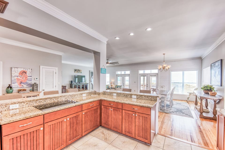 Kitchen with view