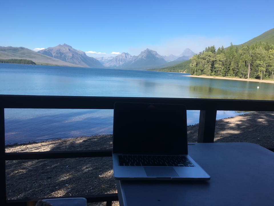 But if you simply must "work," there is no better place, no better view 