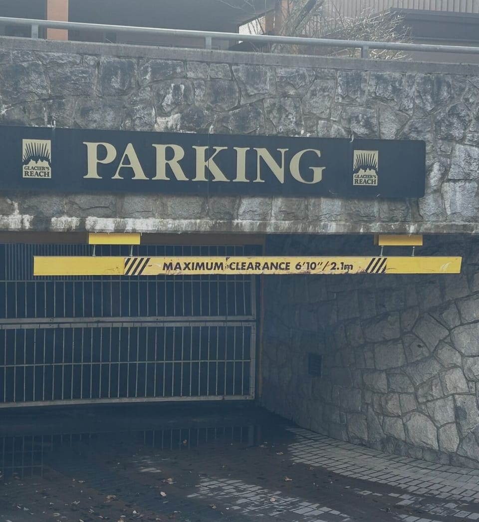 One of 2 parking garages.  Height 6 foot 10