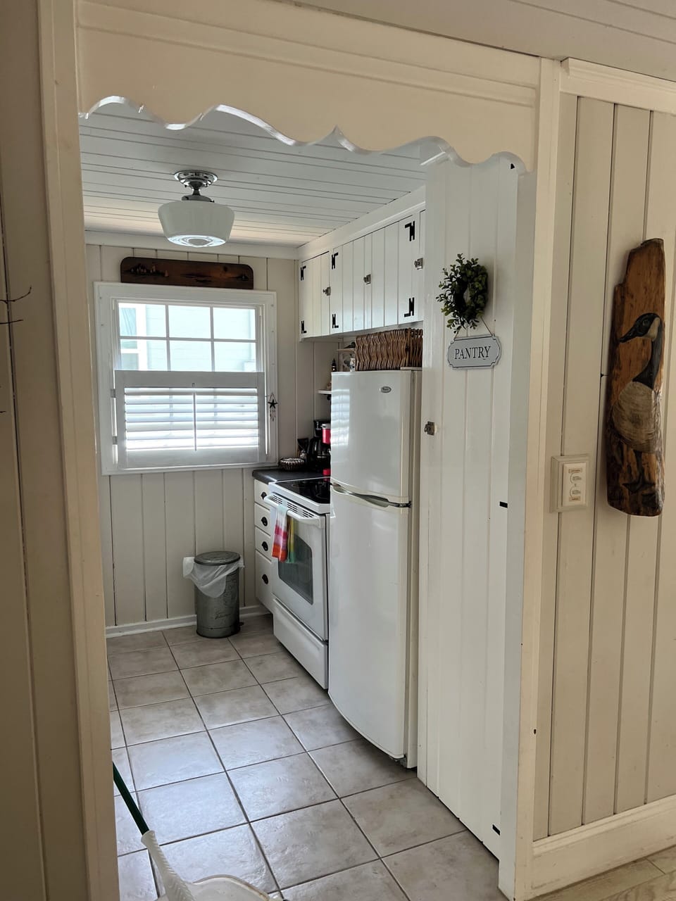 Refrigerator and full size stove