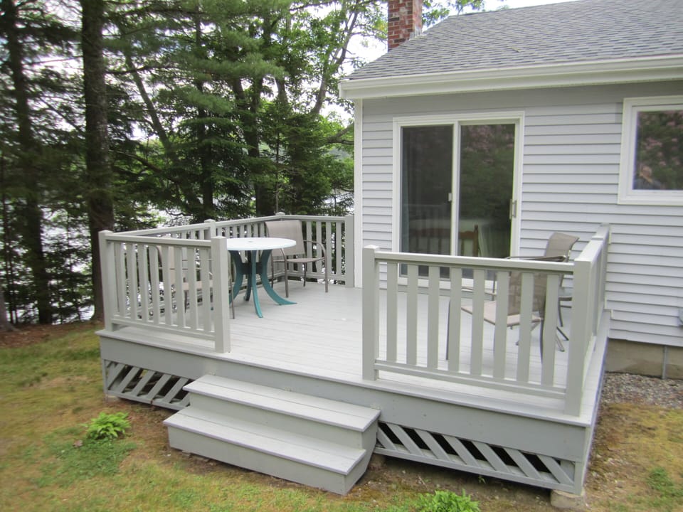 The rear deck.
