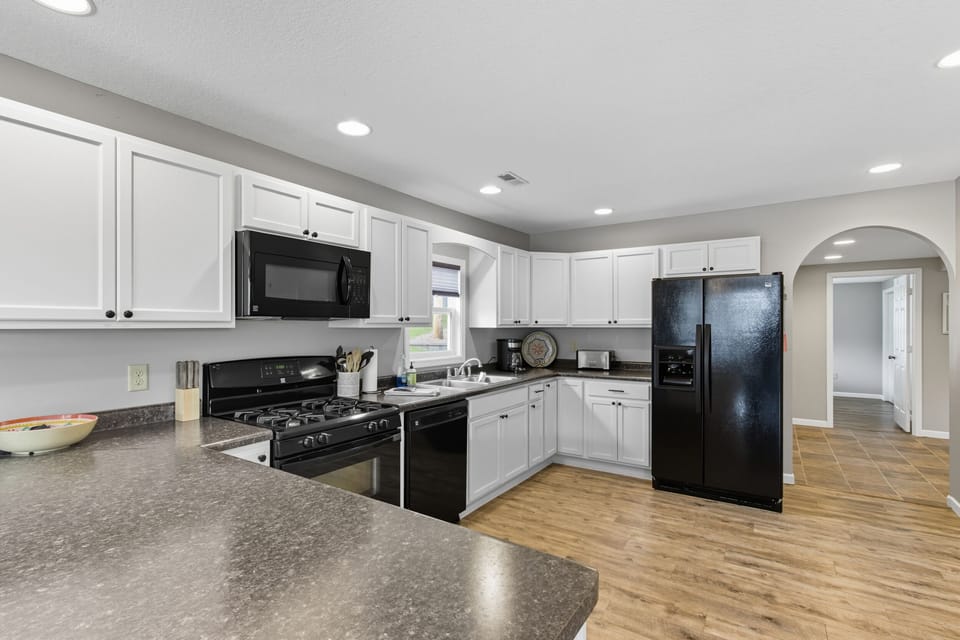 Updated open plan kitchen