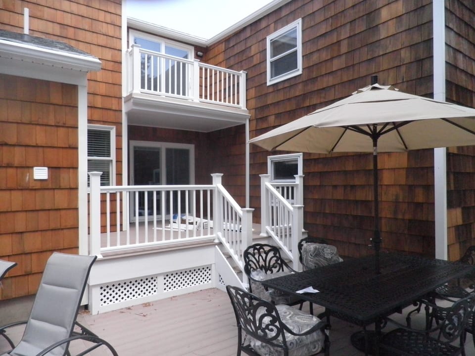 Private Master Balcony and Kitchen Sliders Leading to Patio Lounge. 