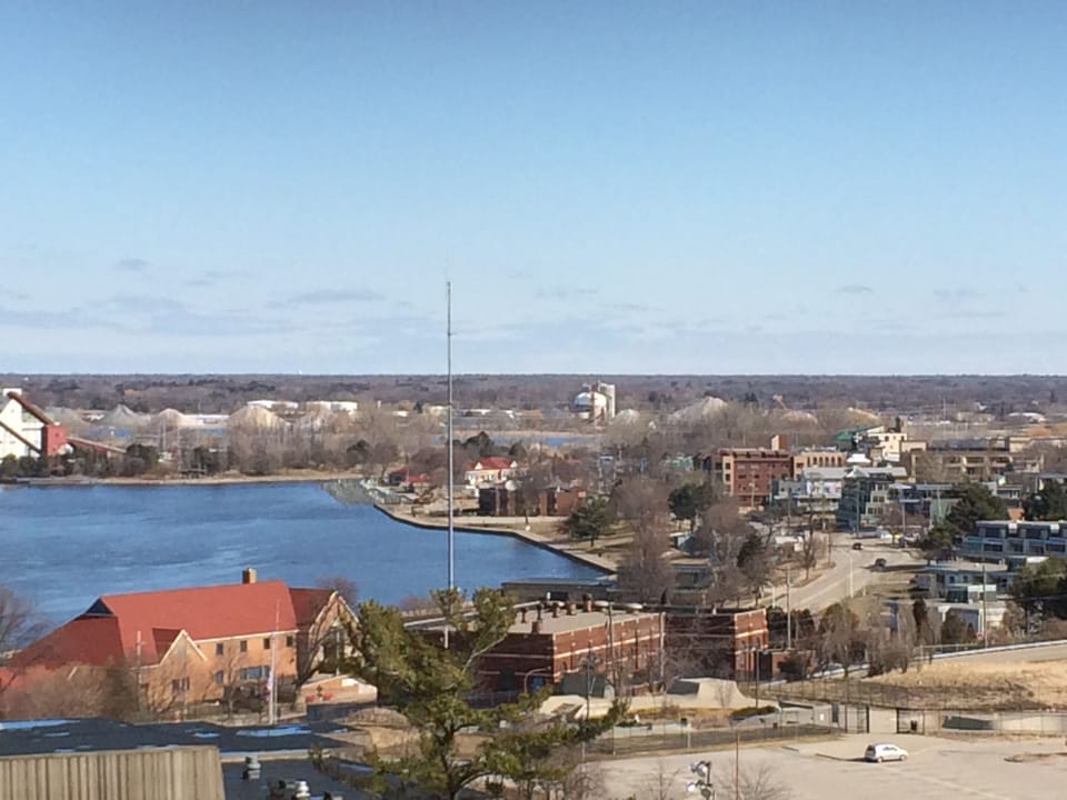 View of Grand Haven from the top of 5 Mile Hill