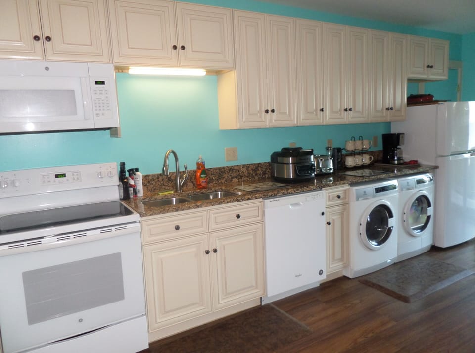 Kitchen with new air fryer